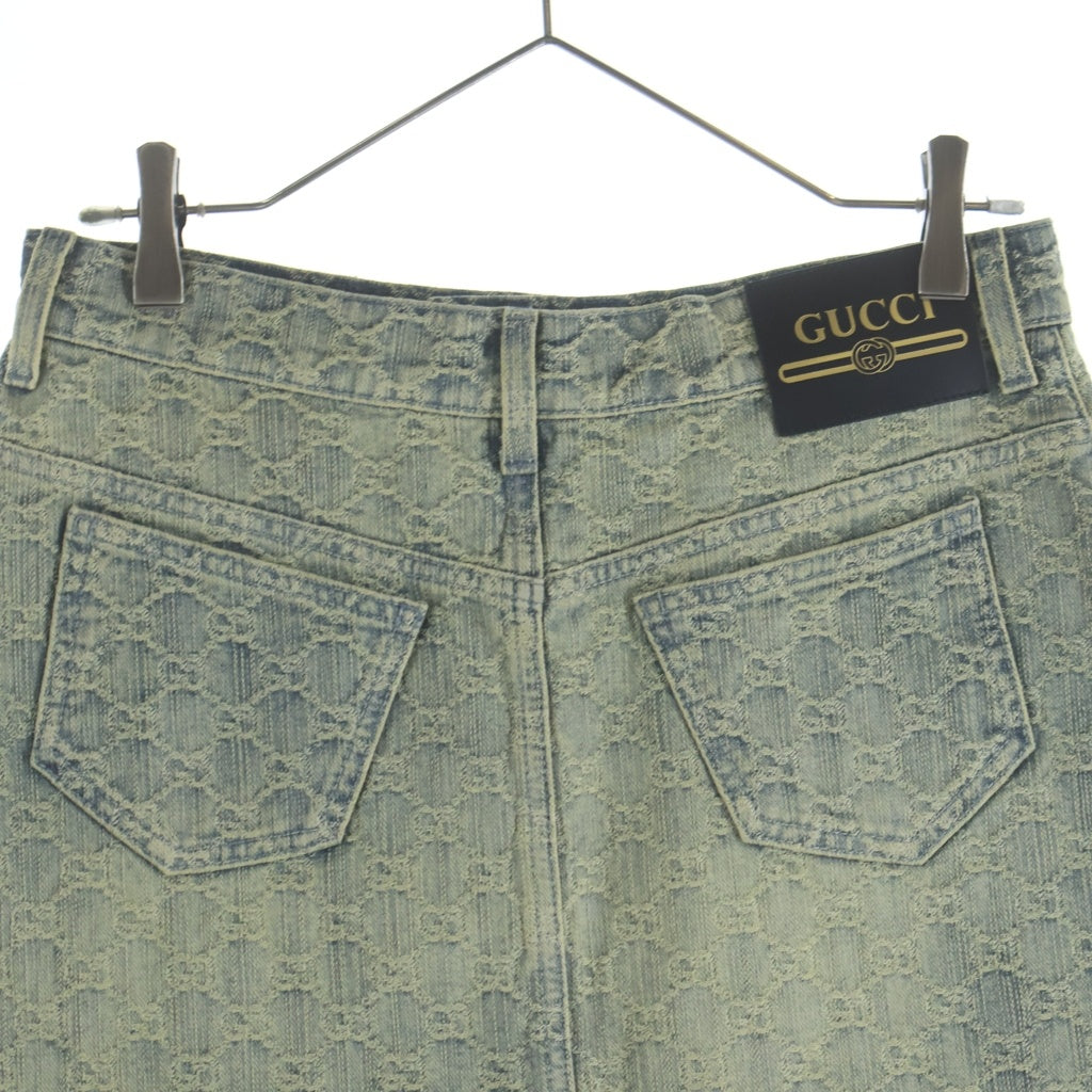 GUCCI(グッチ) GGデニムスカート インディゴブルー #42 678789 レディース
