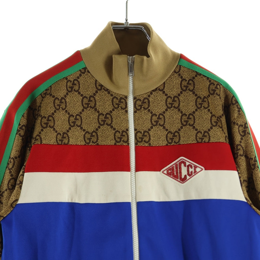 GUCCI(グッチ) GGテクニカルジャージ ベージュ×ブルー #M 526524