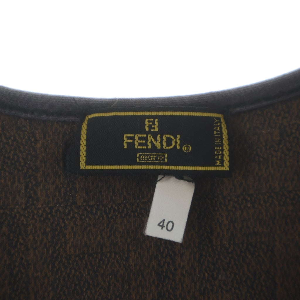 FENDI(フェンディ) FFロゴ 半袖 Tシャツ ブラウン #40 レディース