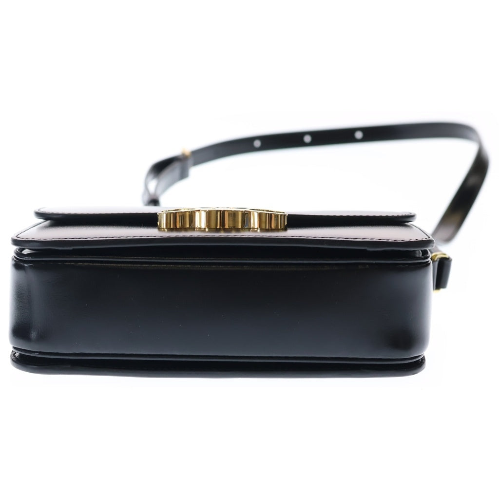 CELINE(セリーヌ) ティーン トリオンフ ショルダーバッグ ブラック シャイニーカーフスキン 188423BF4.38NO ゴールド金具 レディース