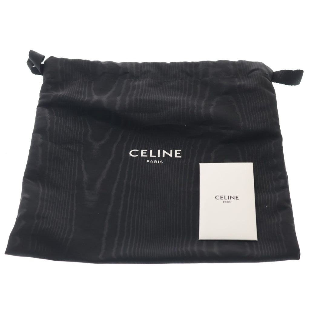 CELINE(セリーヌ) ティーン トリオンフ ショルダーバッグ ブラック シャイニーカーフスキン 188423BF4.38NO ゴールド金具 レディース