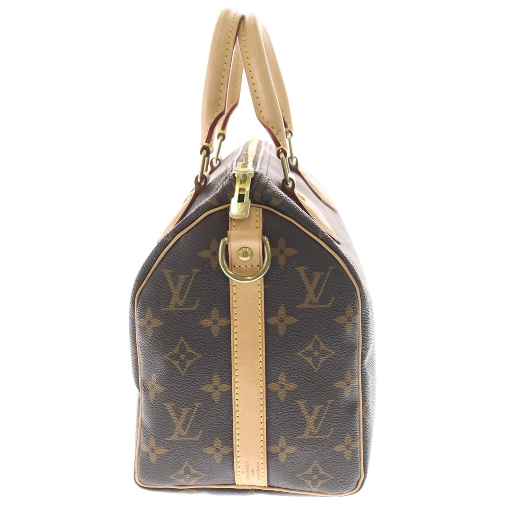 LOUIS VUITTON(ルイヴィトン) モノグラム スピーディ25 2WAYバッグ ハンドバッグ ボストンバッグ ショルダーバッグ ブラウン レザー×PVC M46977 ゴールド金具 レディース