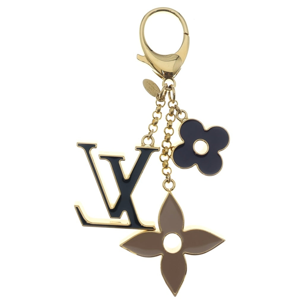 LOUIS VUITTON(ルイヴィトン) フルールドゥモノグラム バッグチャーム キーホルダー キーリング ゴールド×ブラック M67119