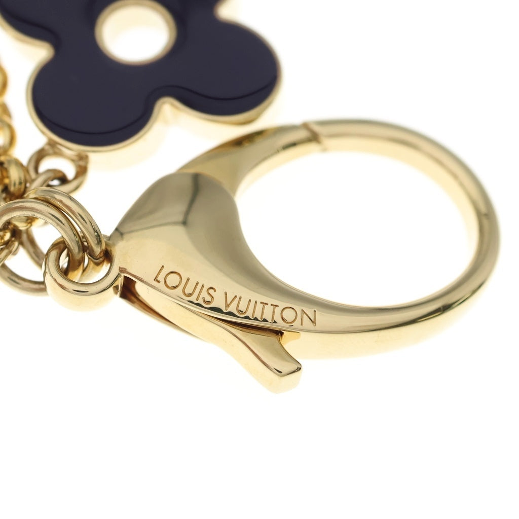LOUIS VUITTON(ルイヴィトン) フルールドゥモノグラム バッグチャーム キーホルダー キーリング ゴールド×ブラック M67119