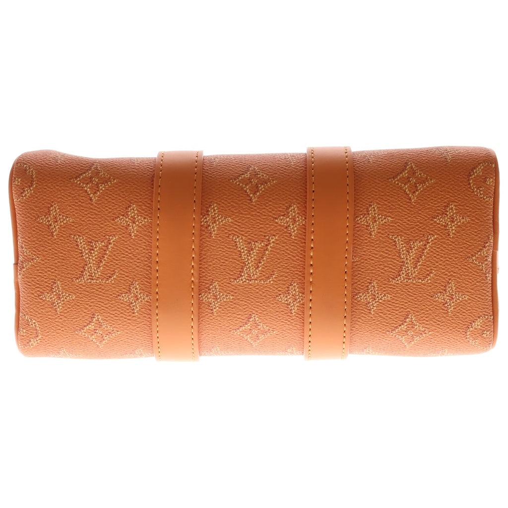 LOUIS VUITTON(ルイヴィトン) キーポル25 バンドリエール モノグラム ヘリテージ PVC レザー 2WAY ハンド ショルダーバッグ シルバー金具 オレンジ M26818 レディース
