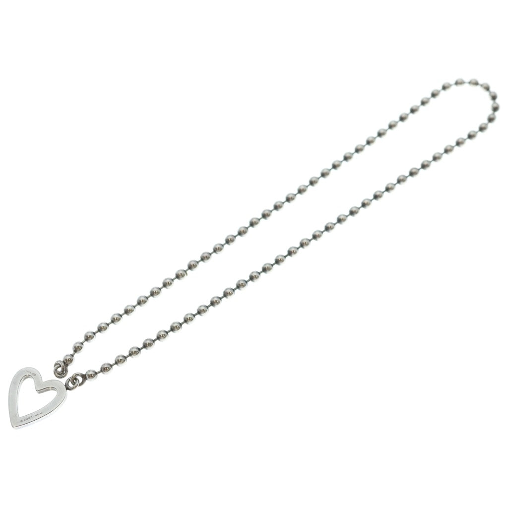 GUCCI(グッチ) ハートボールチェーンネックレス ペンダント チェーン シルバー SV925
