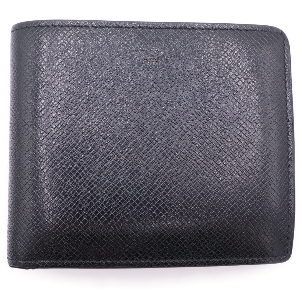 SAINT LAURENT PARIS(サンローランパリ) レザーコンパクトウォレット 二つ折り財布 ブラック 396303