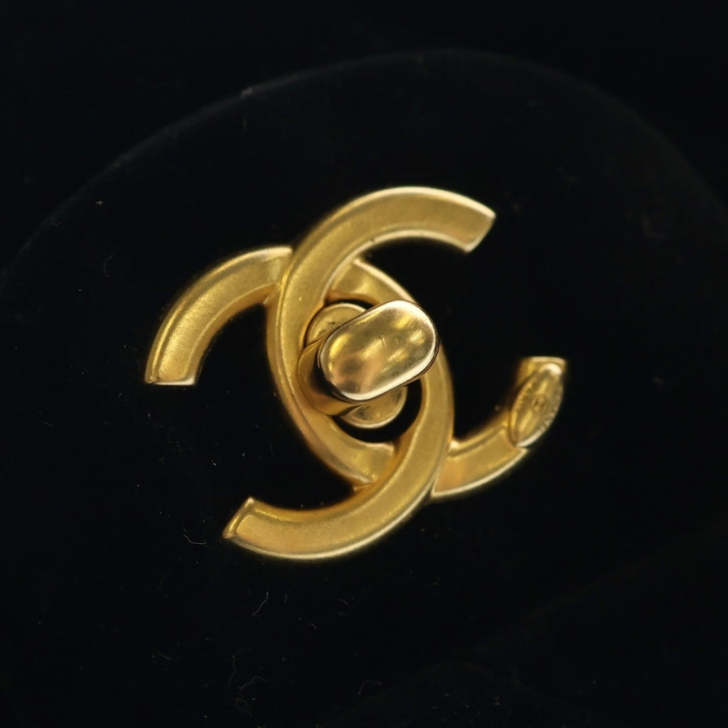 CHANEL(シャネル) マトラッセ ベロア ベルベット ゴールド金具 ターンロック 2WAY ハンドバック チェーンショルダーバック ベロア プレート レディース