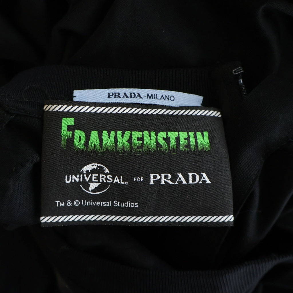 PRADA(プラダ) 19AW ×UNIVERSAL STUDIOS Frankenstein dress フランケンシュタイン ドレス 長袖 ロングワンピース ブラック 34598 レディース