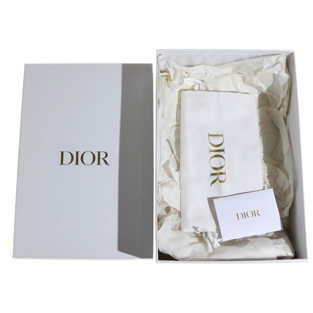 Christian Dior(クリスチャンディオール) ロゴ フラワー総柄 キャンバス レザー フラット スライドサンダル シューズ レディース ホワイト KCQ209RMES89Z