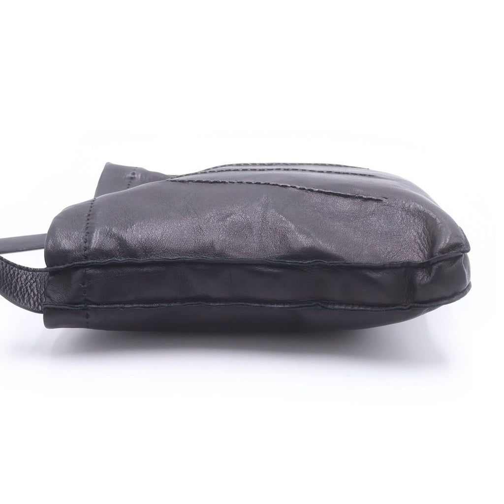 HERMES(エルメス) トゥドゥ レザー シルバー金具 ショルダーバッグ ポシェット ブラック レディース