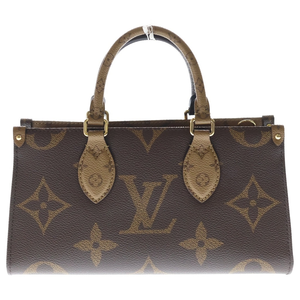 LOUIS VUITTON(ルイヴィトン) モノグラム ジャイアントリバース オンザゴーEW 2WAY ハンドバッグ ショルダーバッグ M46653 ICタイプ ブラウン レディース