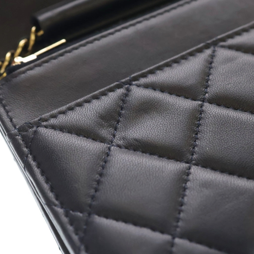 CHANEL(シャネル) マトラッセ チェーンウォレット ショルダーバッグ ネイビー ラムスキン AP0250 ゴールド金具 レディース