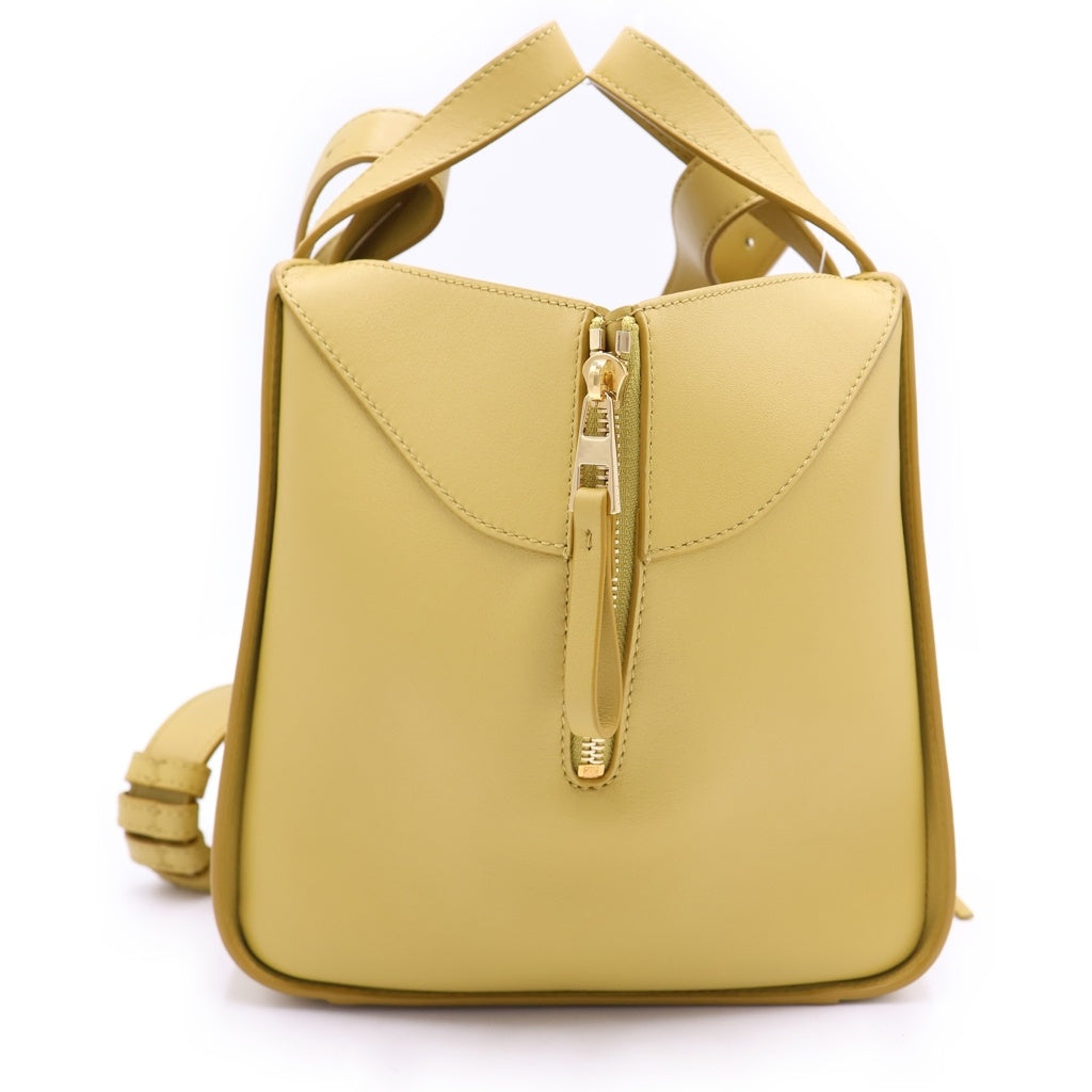 LOEWE(ロエベ) ハンモック ショルダーバッグ ブライトブルオーカー マスタードイエロー レザー ゴールド金具 レディース