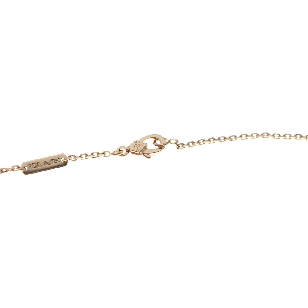 Van Cleef & Arpels(ヴァンクリーフアンドアーペル) ヴィンテージアルハンブラ ピンクマザーオブパール 1Pダイヤ 2025年ホリデー限定 Au750 K18PG ネックレス VCARPMOP00 ピンクゴールド VCARPMOPOO レディース