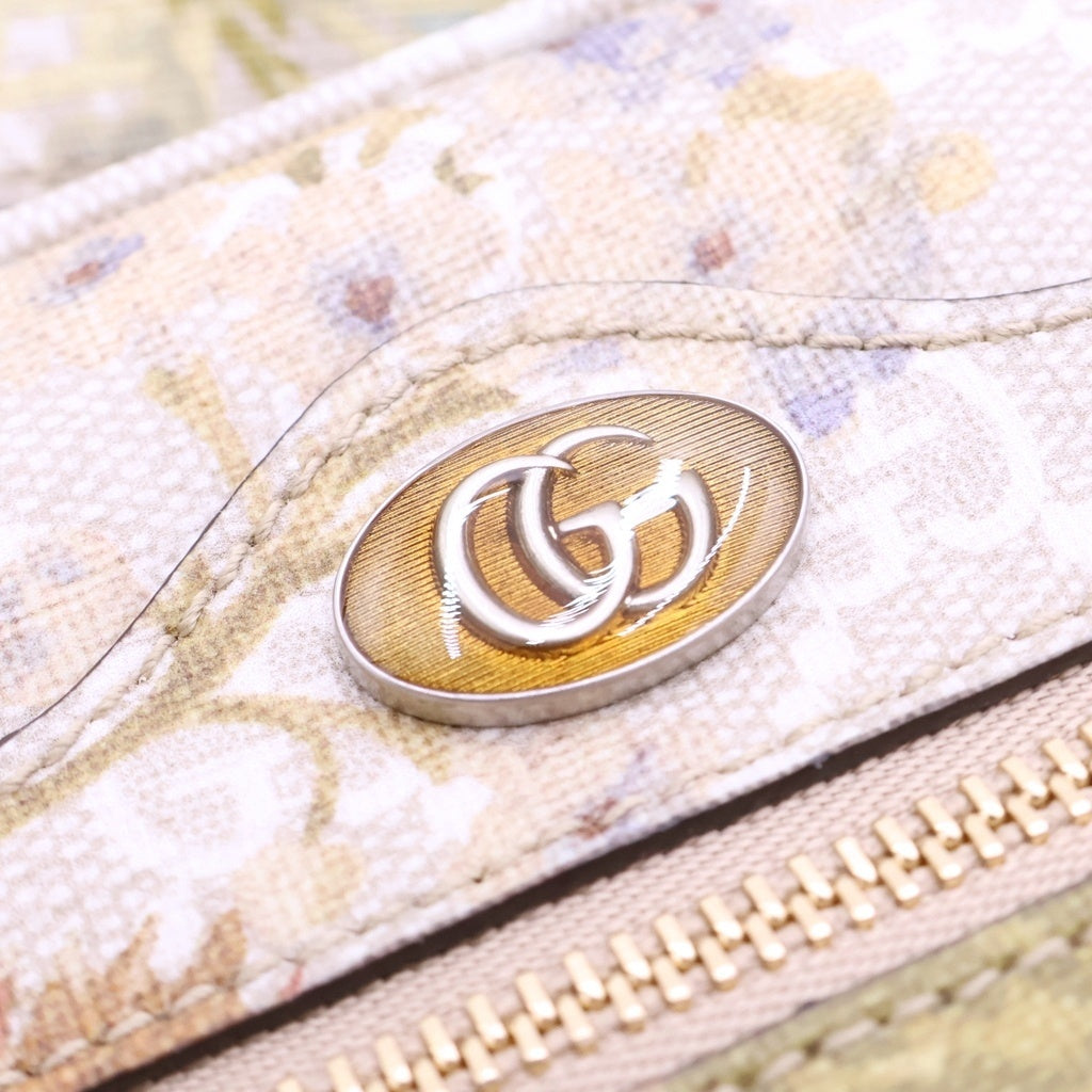 GUCCI(グッチ) オフィディア GGフローラ ショルダーバッグ マルチカラー PVC 517350 ゴールド金具 レディース