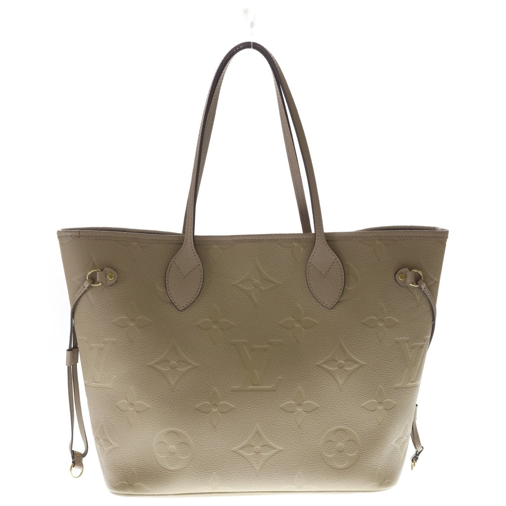 LOUIS VUITTON(ルイヴィトン) モノグラムアンプラント ネヴァーフル MM ポーチ付レザートートバッグ ベージュ M45686 レディース