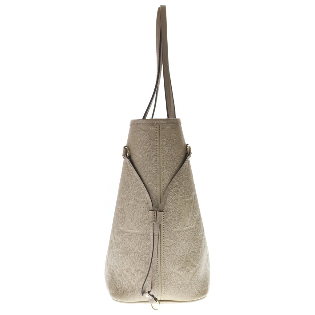 LOUIS VUITTON(ルイヴィトン) モノグラムアンプラント ネヴァーフル MM ポーチ付レザートートバッグ ベージュ M45686 レディース