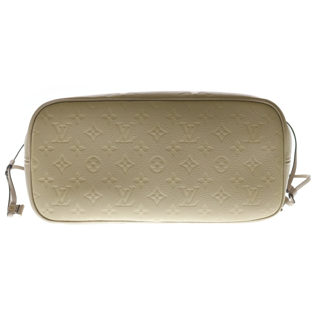 LOUIS VUITTON(ルイヴィトン) モノグラムアンプラント ネヴァーフル MM ポーチ付レザートートバッグ ベージュ M45686 レディース