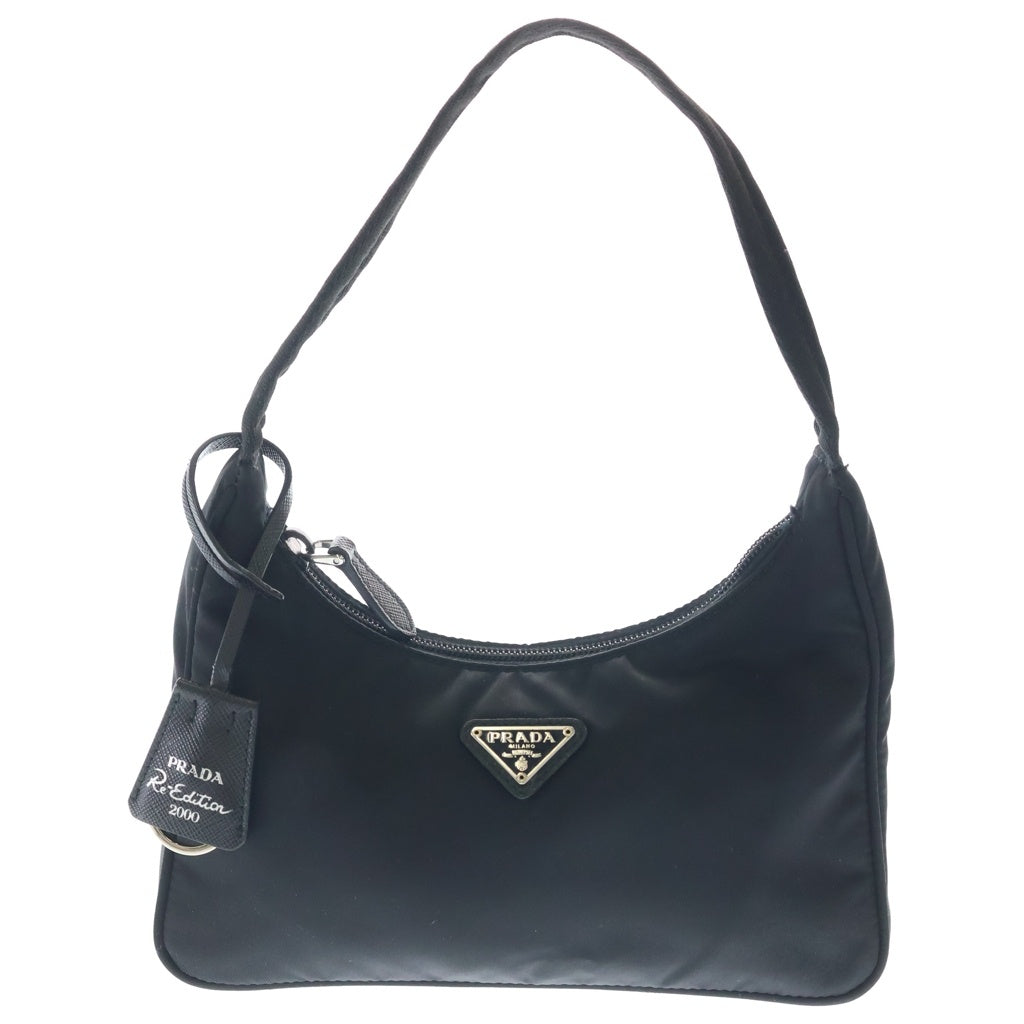 PRADA(プラダ) Re-Edition 2000 Re-Nylon リナイロン トライアングルロゴプレート ハンドバッグ ブラック 1NE515