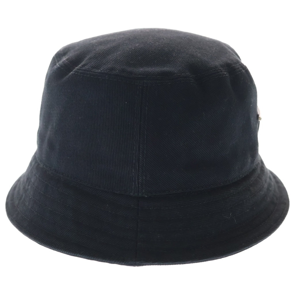 PRADA(プラダ) トライアングルロゴプレート バケットハット コットン ブラック 2HC137