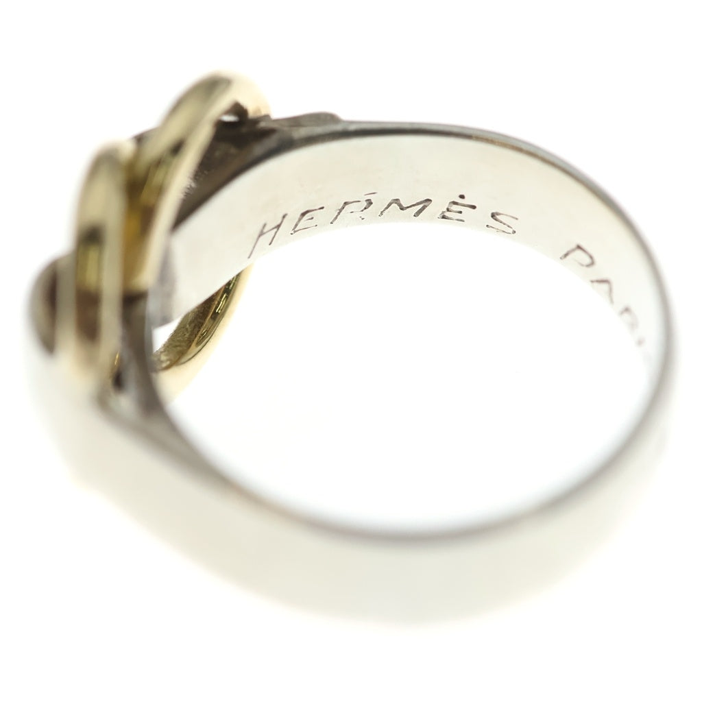 HERMES(エルメス) ドゥザノー Au750YG×Ag925 コンビリング イエローゴールド/シルバー