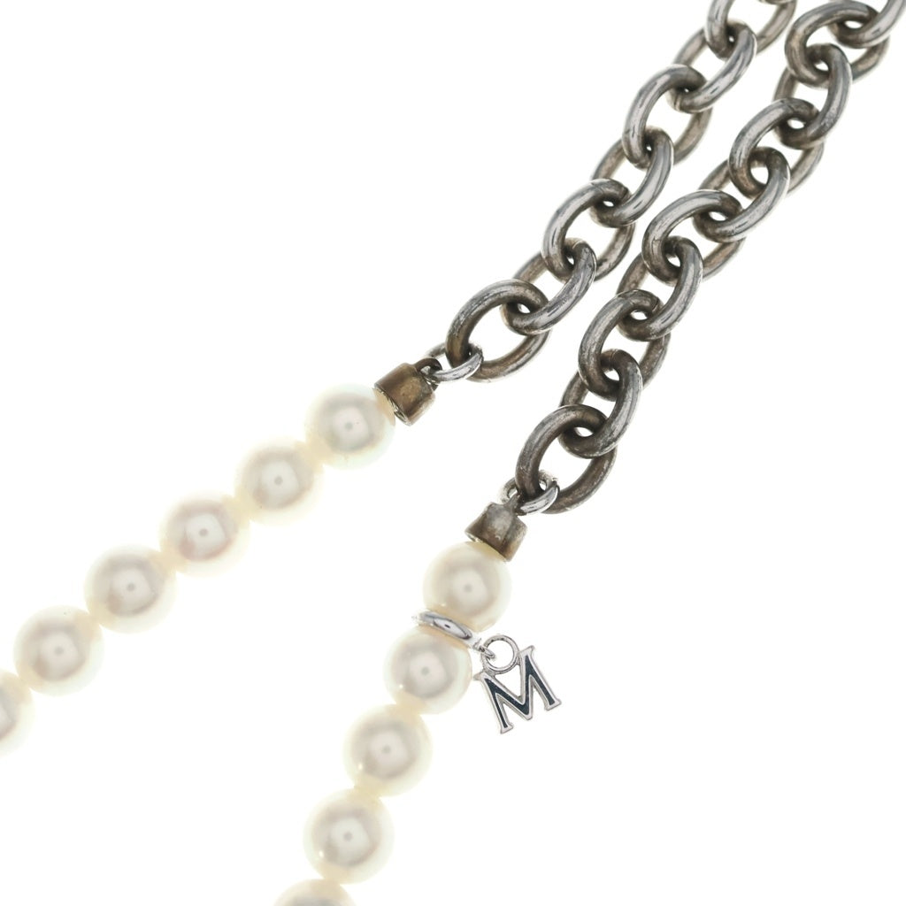 MIKIMOTO(ミキモト) ×COMME des GARCONS コムデギャルソン アコヤ真珠 パールネックレス KZ-1621FB ホワイト/シルバー レディース