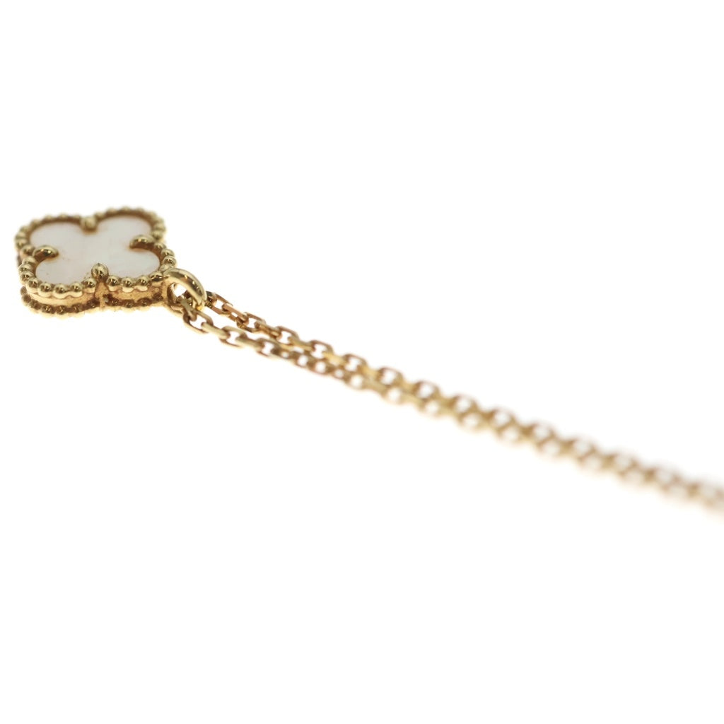 Van Cleef & Arpels(ヴァンクリーフアンドアーペル) スゥイートアルハンブラ マザーオブパール ネックレス ペンダント チェーン ゴールド ホワイト Au750YG VCARF69100 レディース
