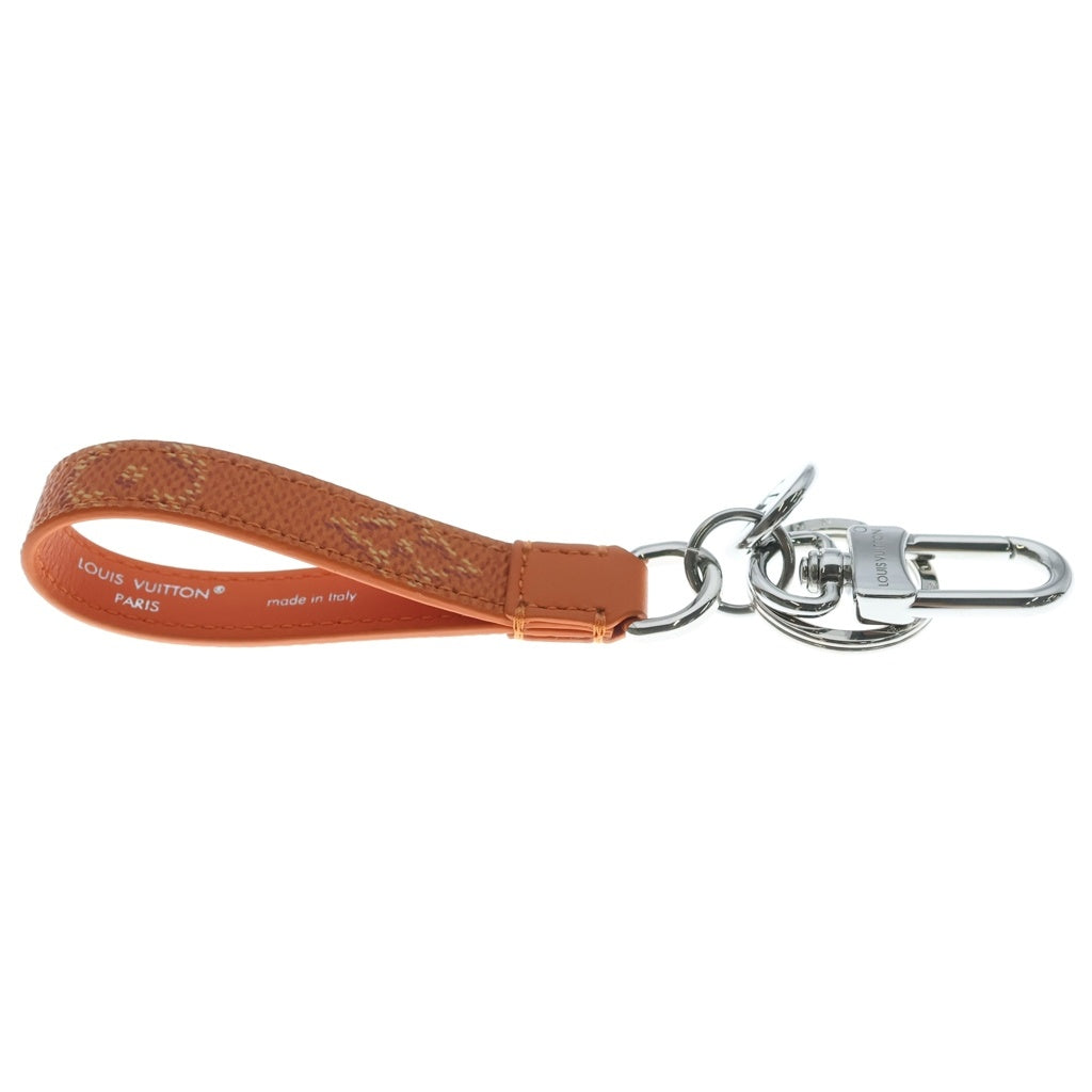 LOUIS VUITTON(ルイヴィトン) LV スリム ドラゴンヌ PVC レザー キーホルダー バッグチャーム M03351 オレンジ/シルバー
