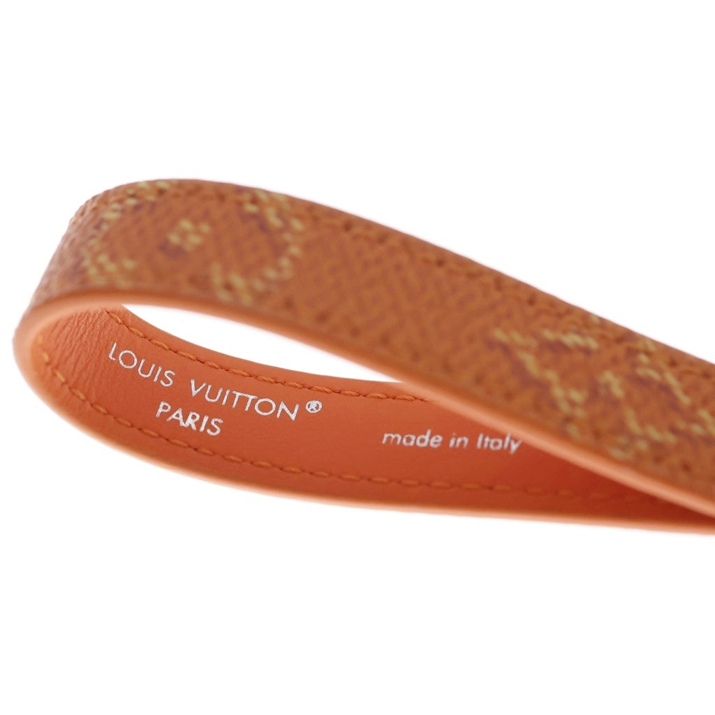 LOUIS VUITTON(ルイヴィトン) LV スリム ドラゴンヌ PVC レザー キーホルダー バッグチャーム M03351 オレンジ/シルバー