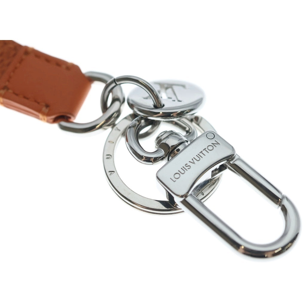 LOUIS VUITTON(ルイヴィトン) LV スリム ドラゴンヌ PVC レザー キーホルダー バッグチャーム M03351 オレンジ/シルバー