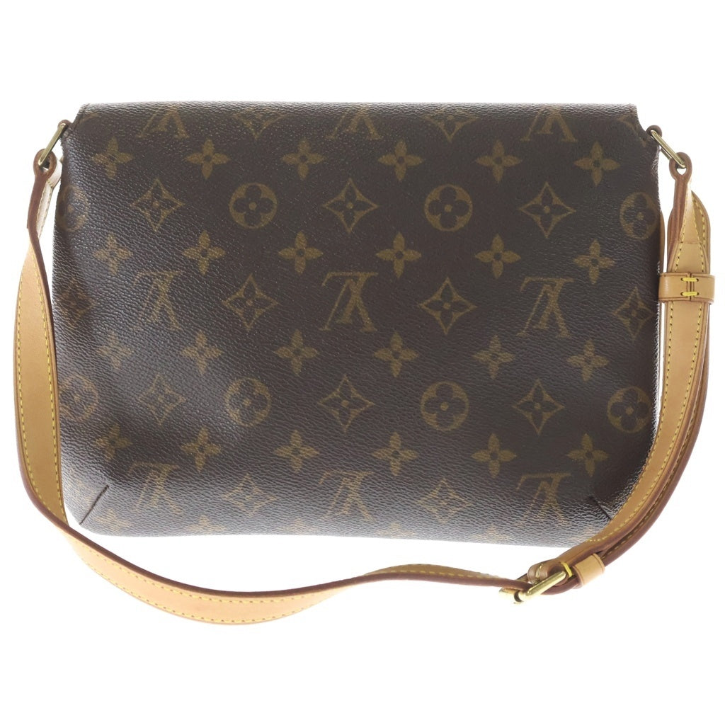 LOUIS VUITTON(ルイヴィトン) モノグラム ミュゼットタンゴ ショルダーバッグ ブラウン レザー×PVC M51388 ゴールド金具 レディース