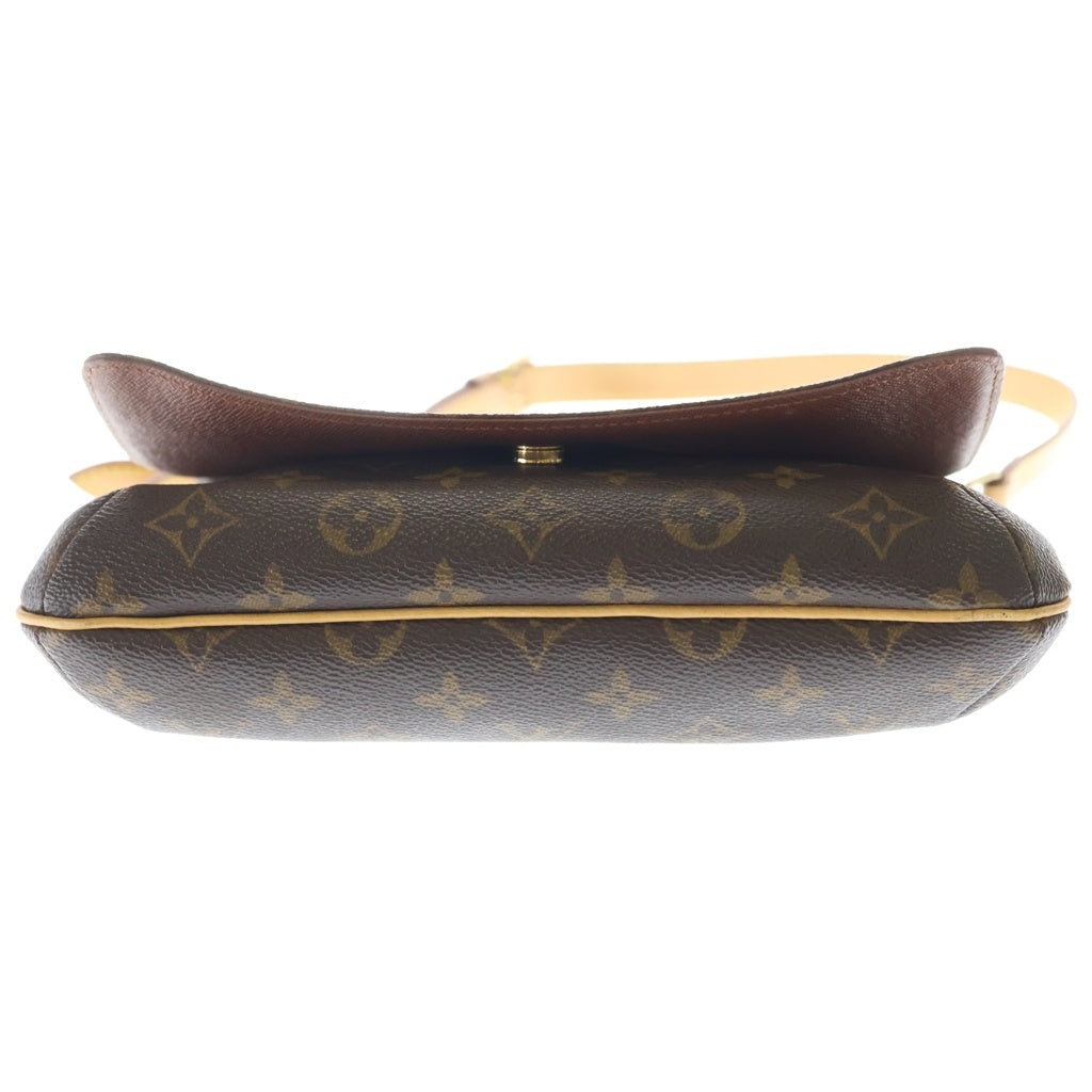LOUIS VUITTON(ルイヴィトン) モノグラム ミュゼットタンゴ ショルダーバッグ ブラウン レザー×PVC M51388 ゴールド金具 レディース