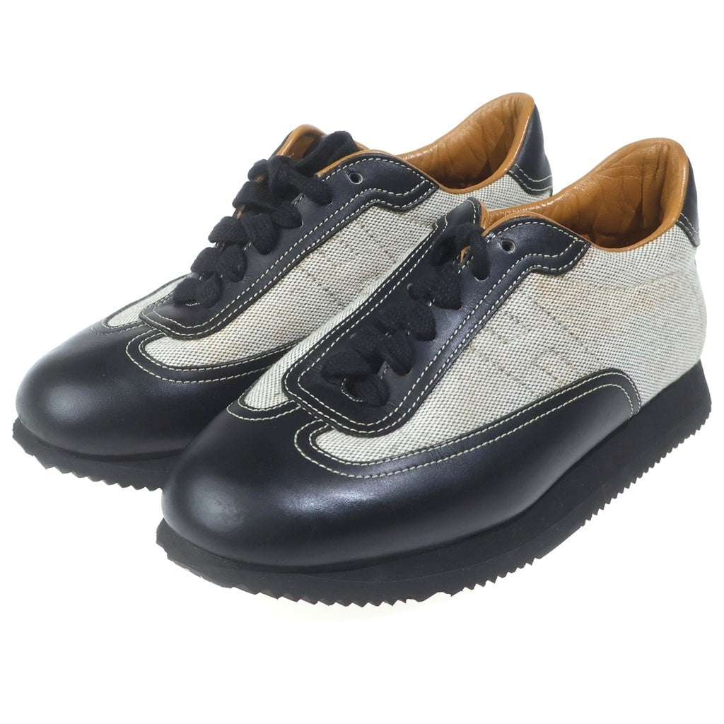 HERMES(エルメス) クイック ローカットスニーカー シューズ PVC レザー ブラック レディース