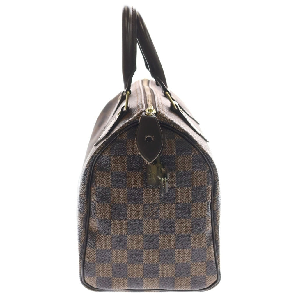LOUIS VUITTON(ルイヴィトン) ダミエ スピーディー25 ハンドバッグ ボストンバッグ ブラウン レザー×PVC N41365 ゴールド金具 レディース