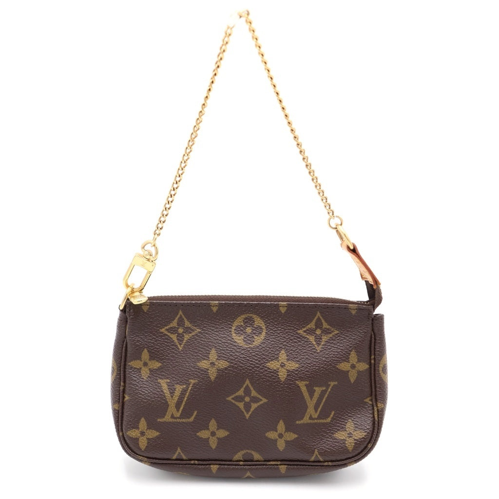 LOUIS VUITTON(ルイヴィトン) モノグラム ミニポシェット アクセソワール PVC レザー ポーチ ブラウン M58009 レディース