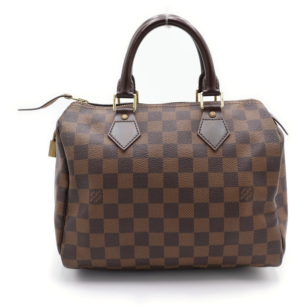 LOUIS VUITTON(ルイヴィトン) ダミエ エベヌ スピーディ25 PVC レザー ゴールド金具 ハンドバッグ ミニ ボストンバッグ ブラウン N41365 レディース