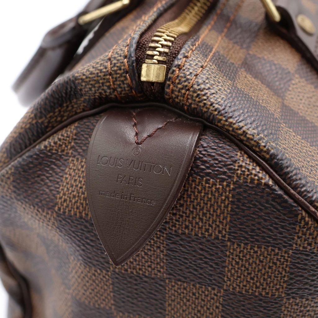 LOUIS VUITTON(ルイヴィトン) ダミエ エベヌ スピーディ25 PVC レザー ゴールド金具 ハンドバッグ ミニ ボストンバッグ ブラウン N41365 レディース
