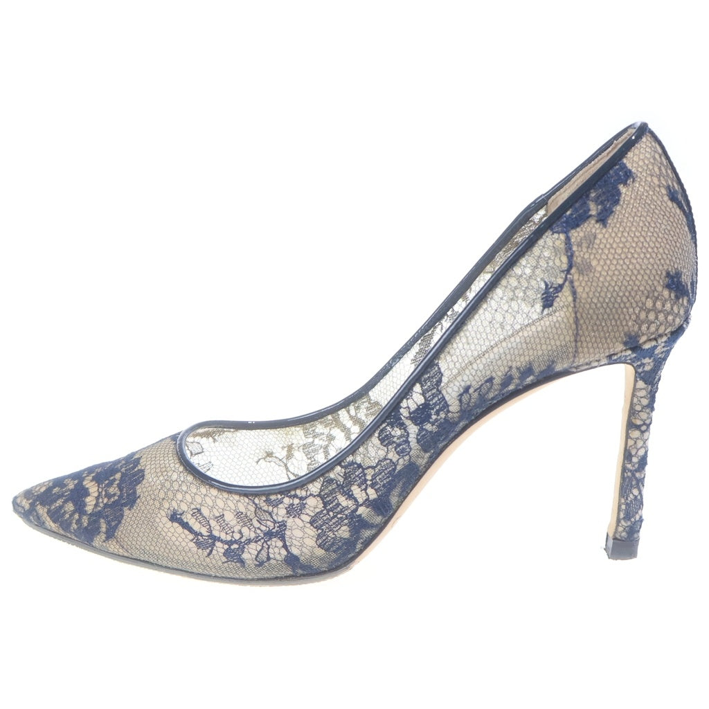 JIMMY CHOO(ジミーチュウ) ROMY ピンヒール レース メッシュ パンプス ブラック レディース