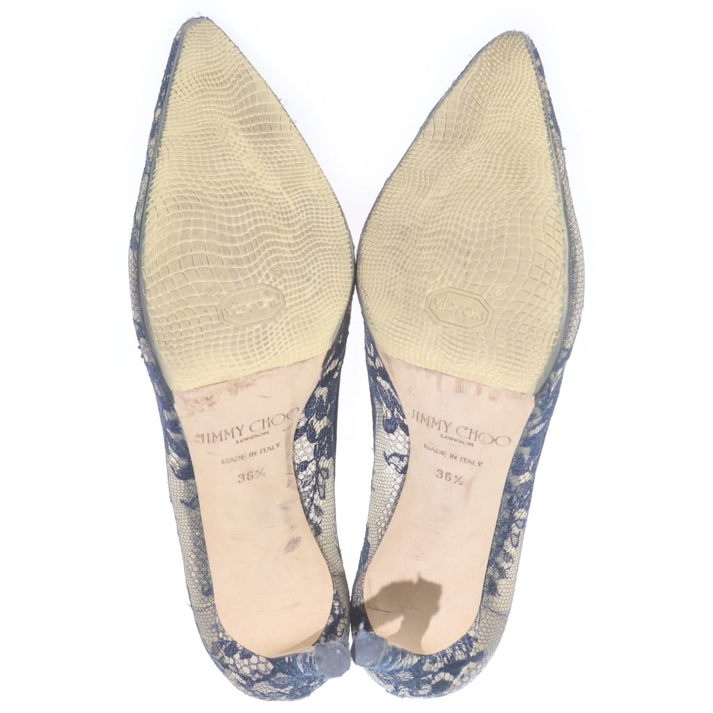 JIMMY CHOO(ジミーチュウ) ROMY ピンヒール レース メッシュ パンプス ブラック レディース