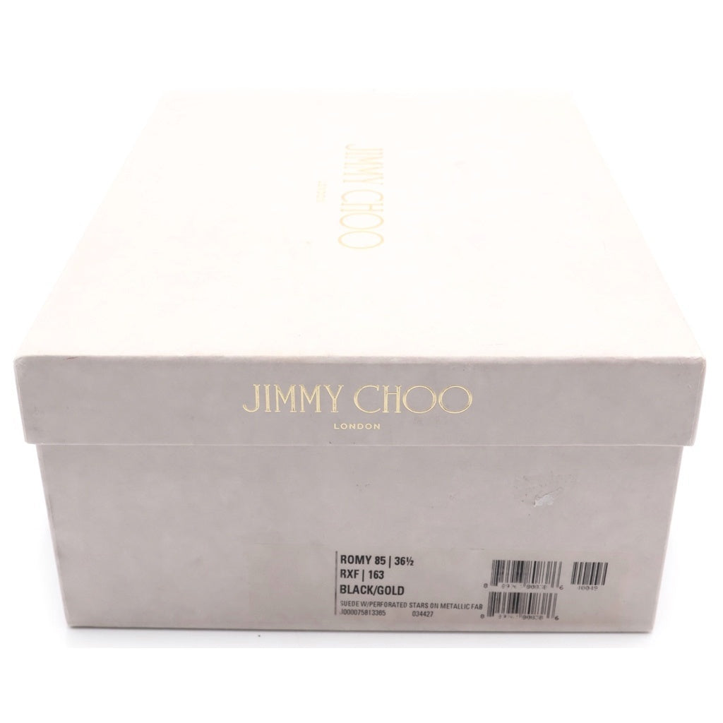 JIMMY CHOO(ジミーチュウ) スター スタッズ スエードレザー ヒール パンプス シューズ ブラック レディース