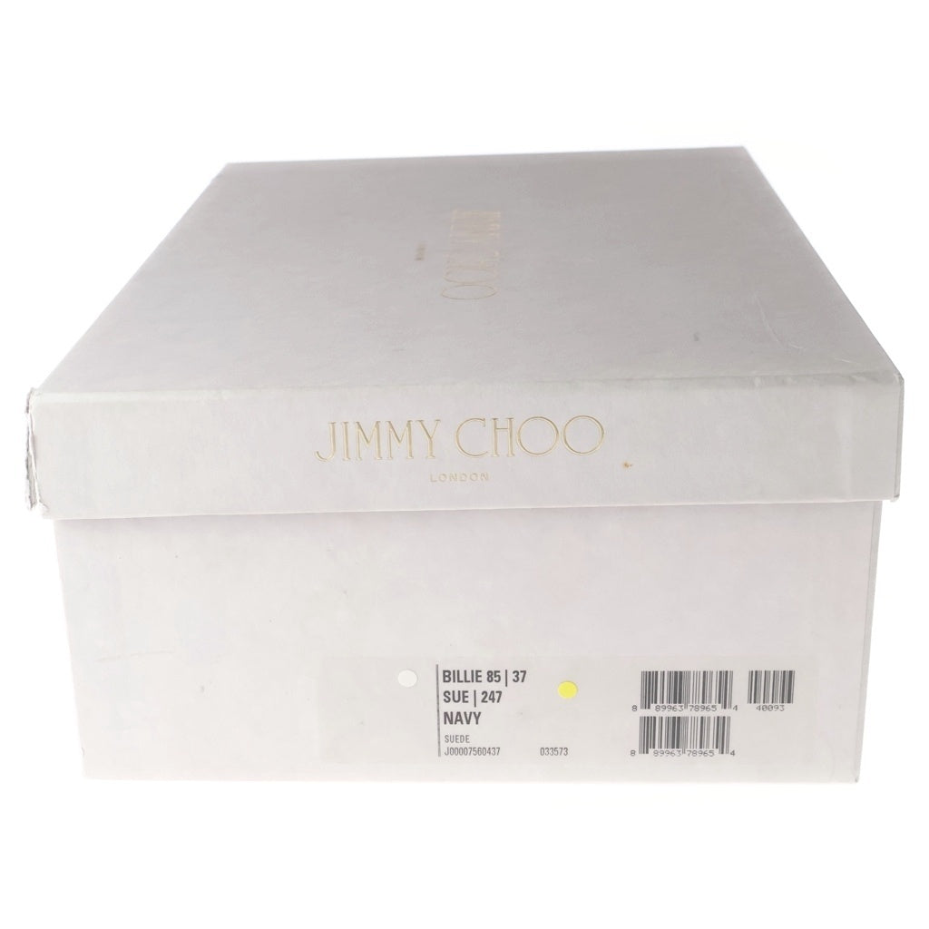 JIMMY CHOO(ジミーチュウ) スエードレザー ヒール パンプス シューズ ネイビー レディース