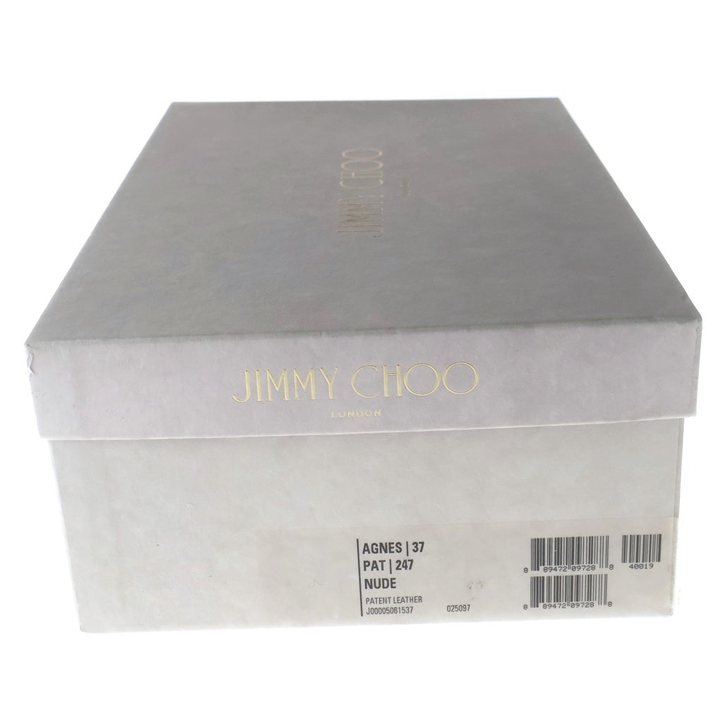 JIMMY CHOO(ジミーチュウ) パテントレザー ヒール パンプス シューズ ベージュ レディース