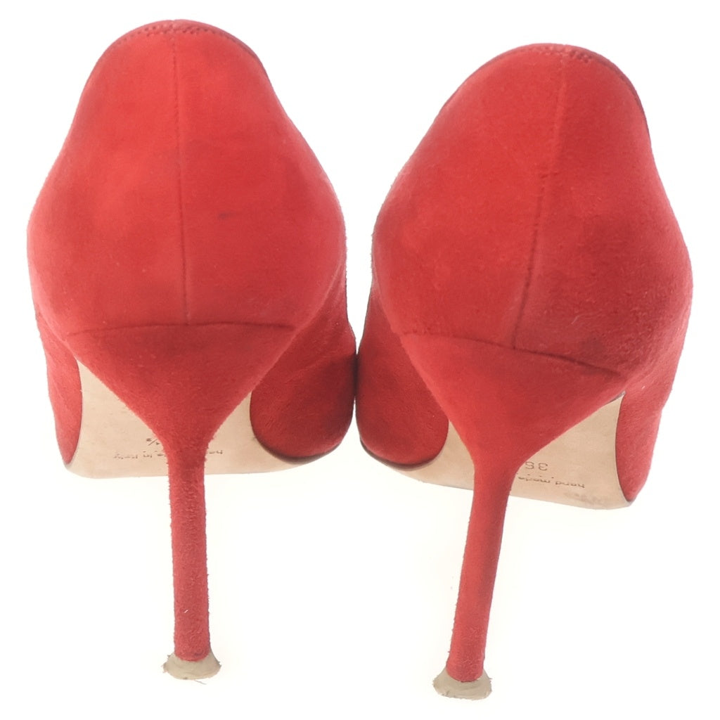 MANOLO BLAHNIK(マノロブラニク) ピンヒール スエードパンプス ハイヒール レッド レディース