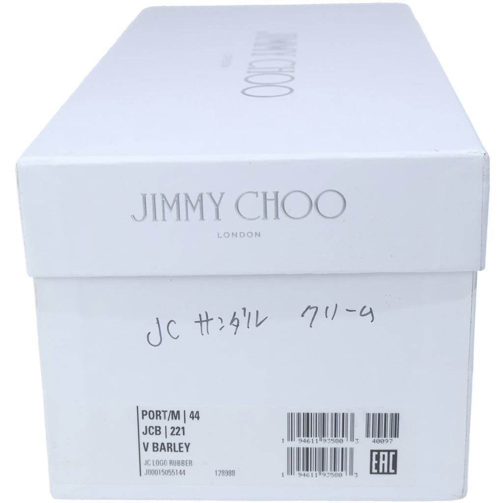 JIMMY CHOO(ジミーチュウ) PORT ポート ラバーサンダル ロゴ クリーム レディース