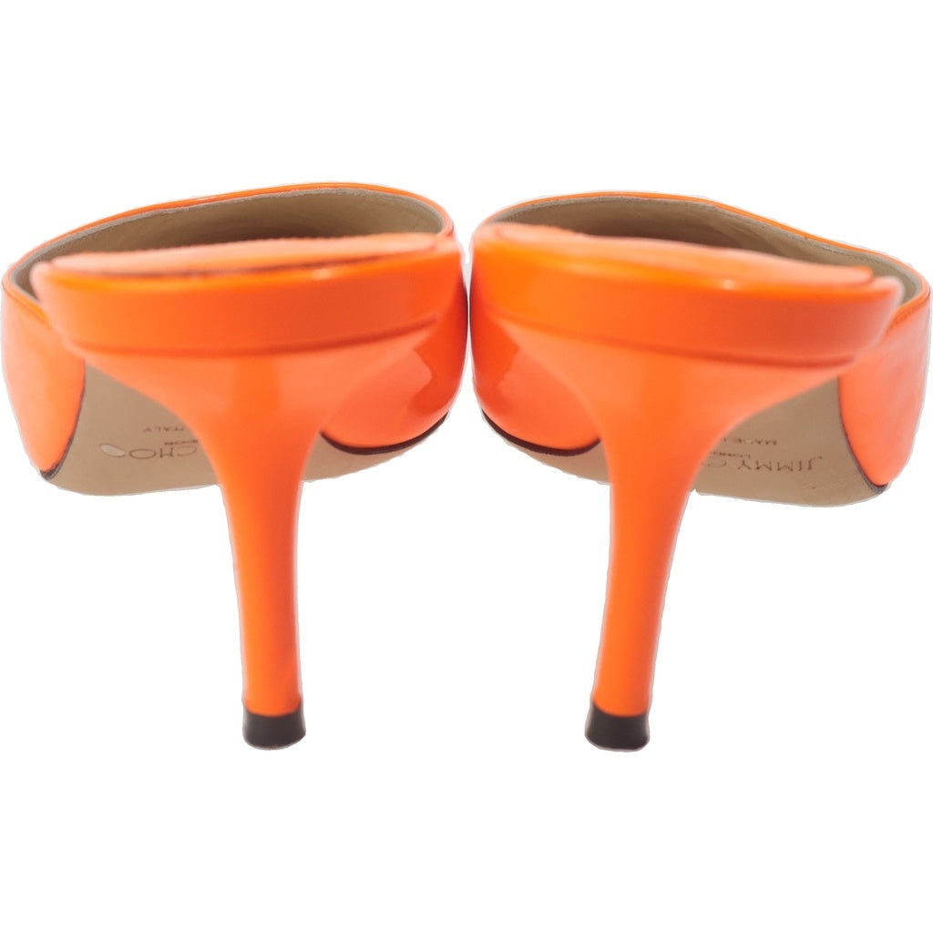JIMMY CHOO(ジミーチュウ) ピンヒール エナメルレザー パンプス オレンジ レディース