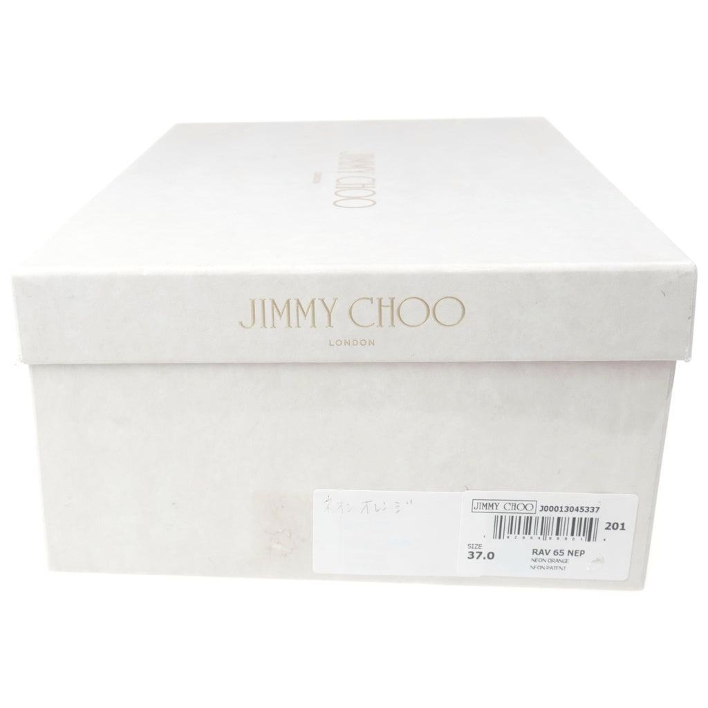 JIMMY CHOO(ジミーチュウ) ピンヒール エナメルレザー パンプス オレンジ レディース