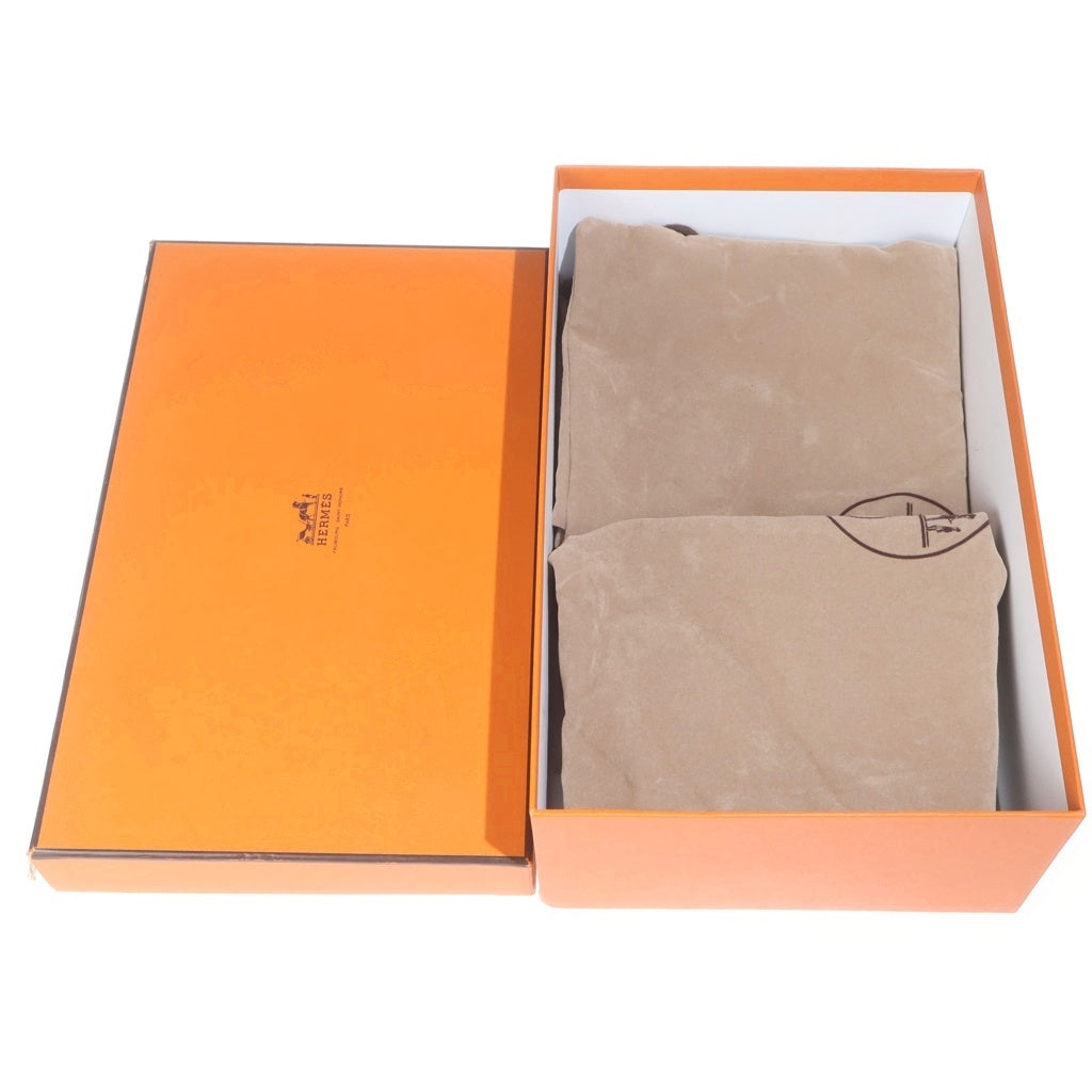 HERMES(エルメス) スエードレザー ストラップ ヒール サンダル シューズ ブラック レディース