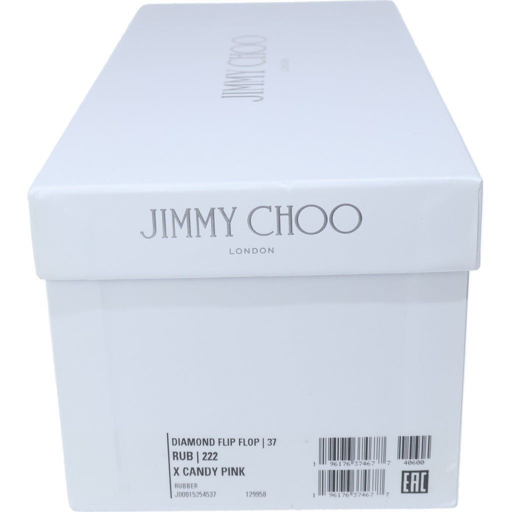 JIMMY CHOO(ジミーチュウ) DIAMOND FLIP FLOP ダイアモンド 厚底 ビーチサンダル ラバー ピンク レディース