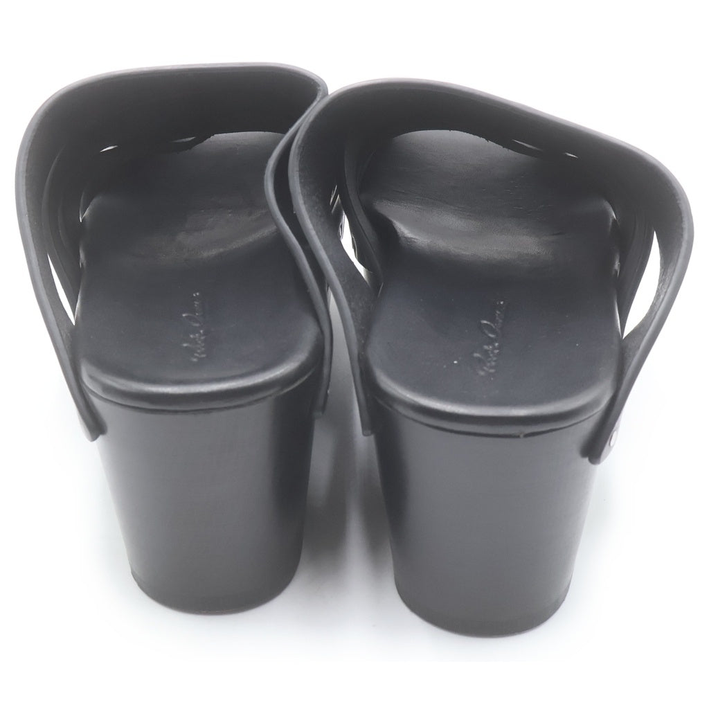 Rick Owens(リックオウエンス) レザー厚底サンダル ブラック #37 レディース
